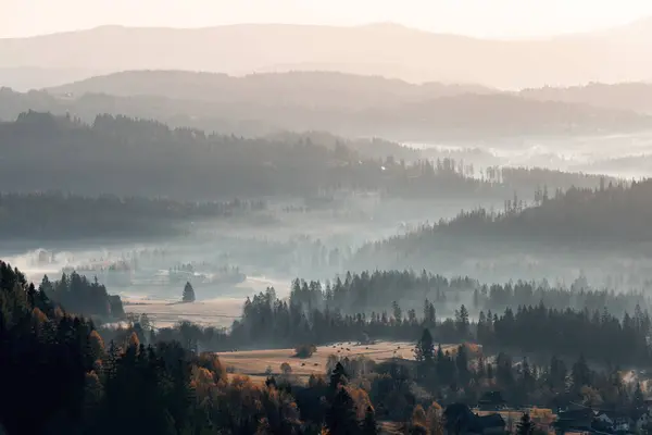 stock image beautiful sunset in the mountains