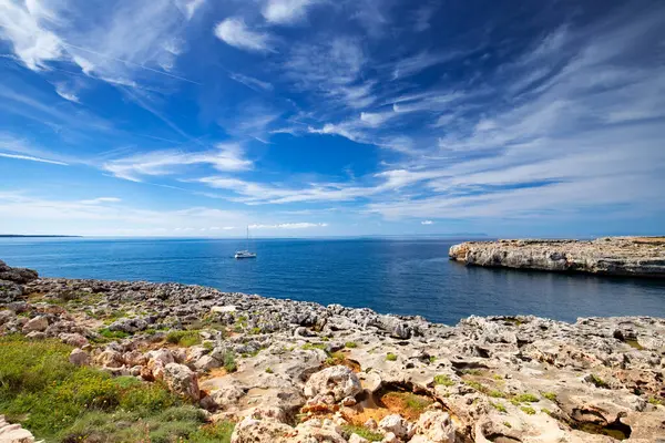 Seascape Landscape Beautiful Spanish Island Menorca Outdoor Shot Stock Photo