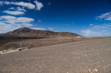 İspanya, Kanarya Adaları, Lanzarote Adası 'ndaki volkanik manzara
