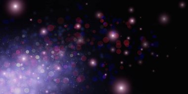 Kozmik Bokeh, parıldayan yıldız ve nebula galaksisi.