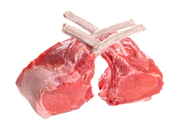 Νωπό Νωπό Βόειο Κρέας Κρέας Που Απομονώνεται Λευκό Φόντο — Φωτογραφία Αρχείου