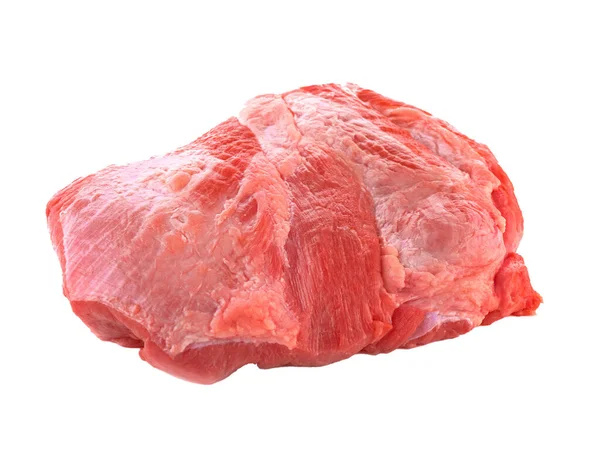 Vers Rauw Rundvlees Vlees Geïsoleerd Witte Achtergrond — Stockfoto