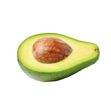 avokado beyaz arkaplanda izole edildi