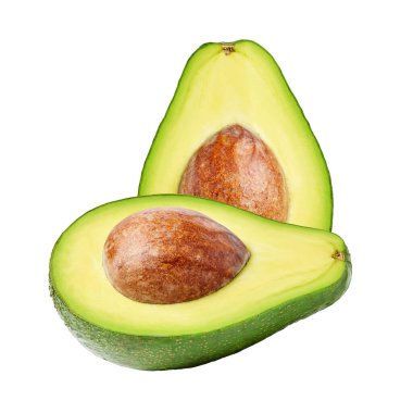 avokado beyaz arkaplanda izole edildi