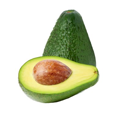 avokado beyaz arkaplanda izole edildi