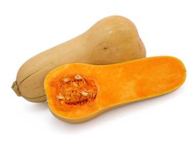 Beyaz arkaplanda izole edilmiş kabak ezmesi