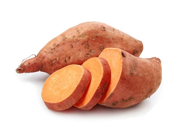 Sweet Potato Slices Isolated White Background — Stock Photo, Image