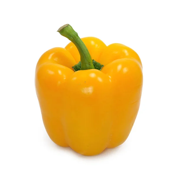 Gelber Paprika Isoliert Auf Weißem Hintergrund — Stockfoto