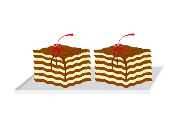 Icône Dessert Fraise Douce Illustration Vectorielle Plate — Image vectorielle
