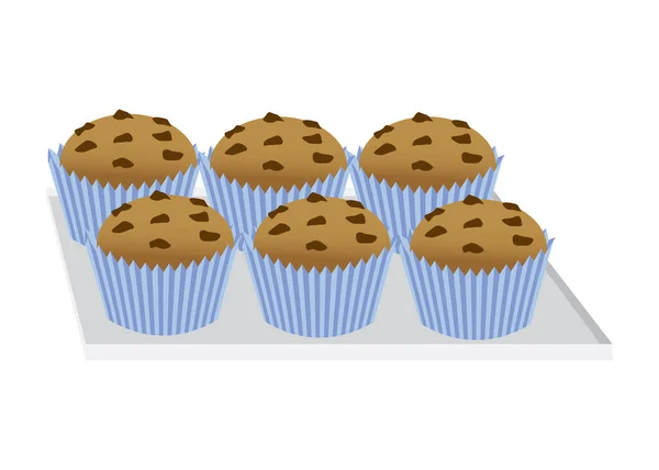 Cupcakes Sur Fond Blanc — Image vectorielle