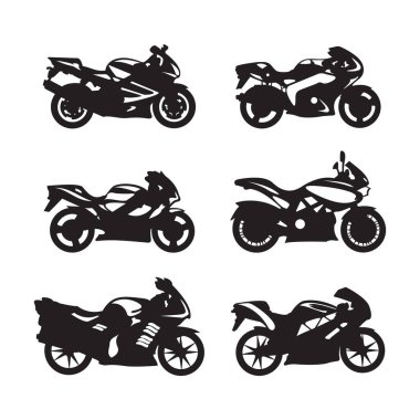 Motosiklet Simgesi Logo Şablonu Vektör İllüstrasyonu