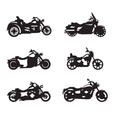 Motosiklet Simgesi Logo Şablonu Vektör İllüstrasyonu