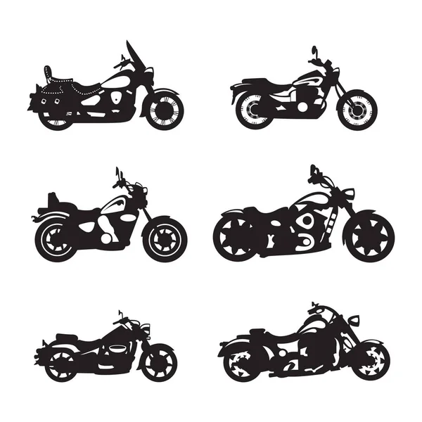 Icono Motocicleta Logo Plantilla Vector Ilustración — Vector de stock