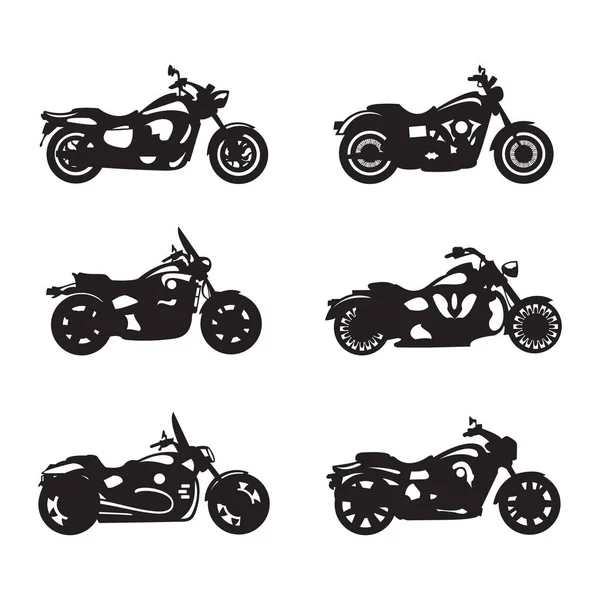 Motorrad Ikone Logo Vorlage Vektor Illustration — Stockvektor