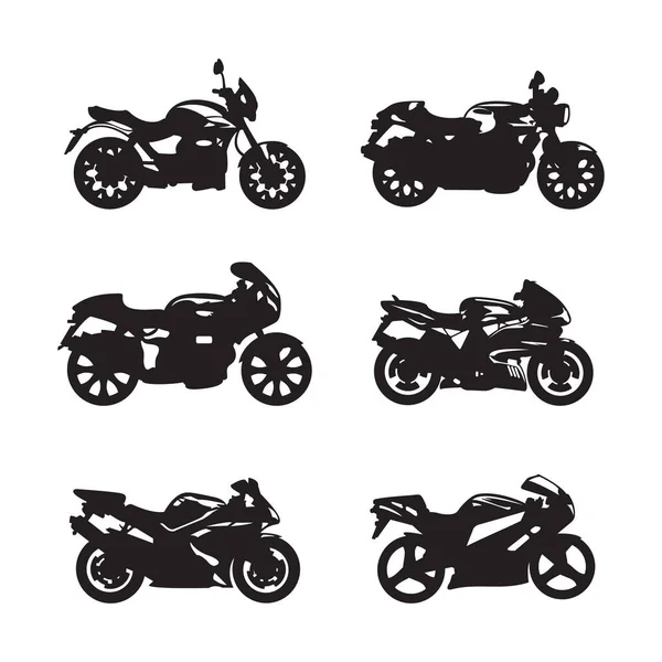 Motorcykel Ikon Logotyp Mall Vektor Illustration — Stock vektor