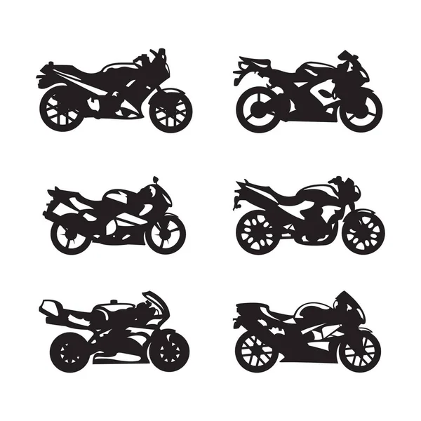 Icono Motocicleta Logo Plantilla Vector Ilustración — Vector de stock