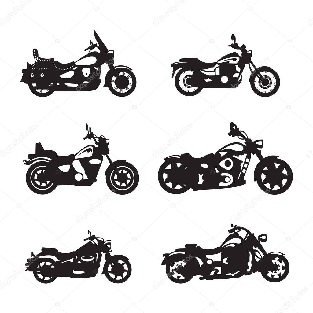 Motorcycle Icon Logo Template Vector Illustration