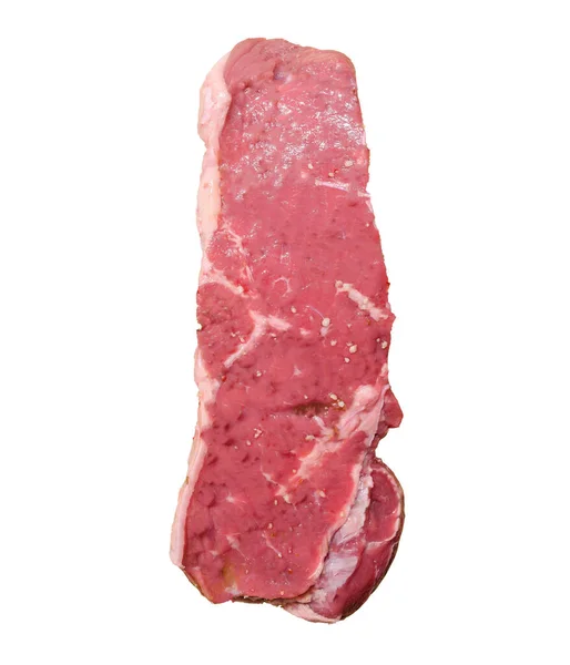 Carne Fresca Cruda Isolata Fondo Bianco — Foto Stock