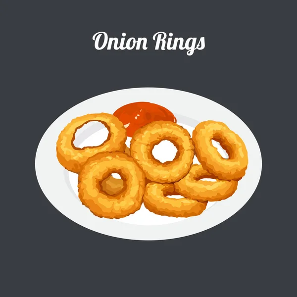 Onion Rings Batter Flight White Background Stock Illustration by ©urfingus  #488859862