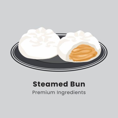 Buğulanmış Çin yemeğinin el çizimi vektör çizimi