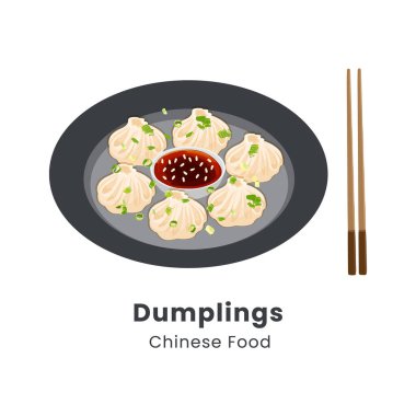 Çin yemeğinin elle çizilmiş vektör çizimi