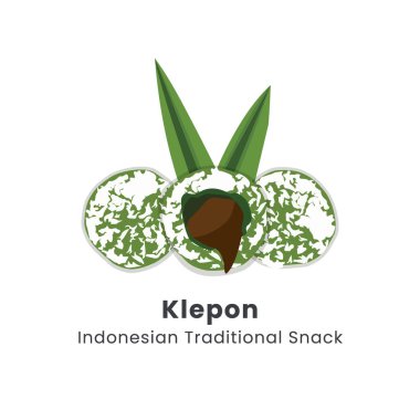 Vector illustration indonesian traditional cakes klepon clipart