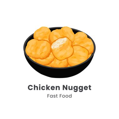 Chicken Nugget 'ın el çizimi vektör çizimi