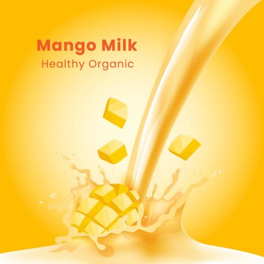 Mango Sütünün Vektör İllüstrasyonu