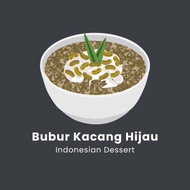 Mung Fasulye lapası veya Bubur Kacang Hijau Endonezya tatlısı