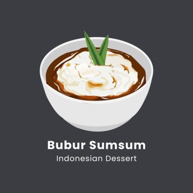 Pirinç unu Hindistan cevizi sütü lapası veya kahverengi şeker şurubuyla servis edilen Bubur Sumsum.
