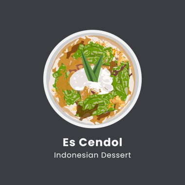 Es cendol dawet geleneksel Endonezya buzlu tatlı temsili