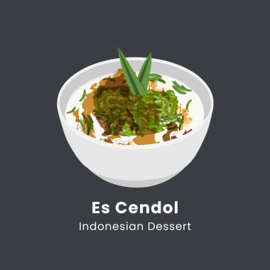 Es cendol dawet geleneksel Endonezya buzlu tatlı temsili