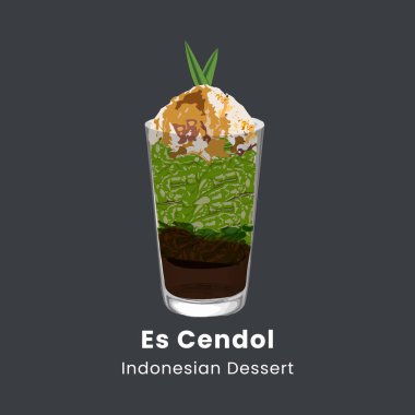 Es cendol dawet geleneksel Endonezya buzlu tatlı temsili