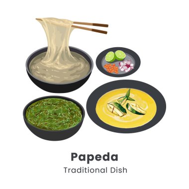 Sarı Balık Çorbalı Papeda Geleneksel Papua Yemeği