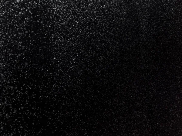 Abstracte Plons Water Een Zwarte Achtergrond Regendruppels — Stockfoto