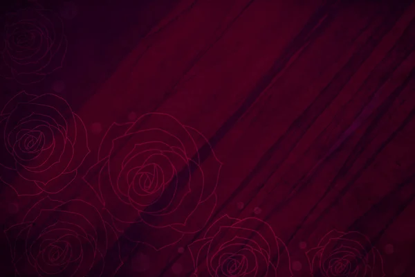 深色背景下美丽的红玫瑰 — 图库照片