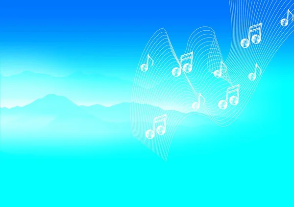 abstract background with music notes and text