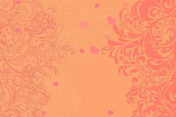 Vector Illustratie Van Bloemen Achtergrond Met Decoratieve Elementen — Stockfoto