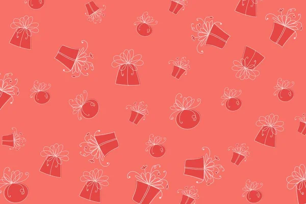 Weihnachten Hintergrund Mit Geschenken Vektorillustration — Stockfoto