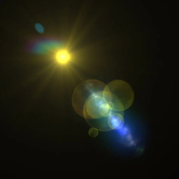 Abstrakter Linseneffekt Schönen Hellen Bunten Hintergrund Textur Glühender Strahlen — Stockfoto