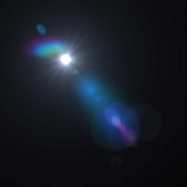 Linsbländning Abstrakt Bakgrund Med Färgglada Ljus Och Stjärnor — Stockfoto
