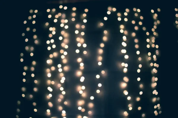 Luces Navidad Fondo Del Cielo Nocturno — Foto de Stock