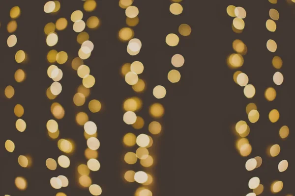 Kerstverlichting Achtergrond Van Nachtelijke Hemel — Stockfoto