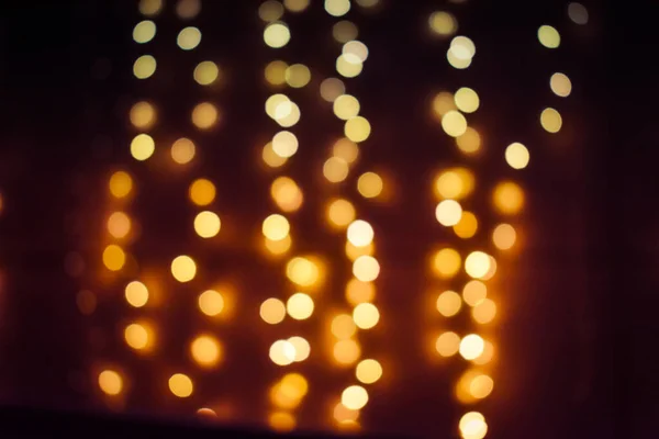 Światła Bożego Narodzenia Tle Nocnego Nieba — Zdjęcie stockowe