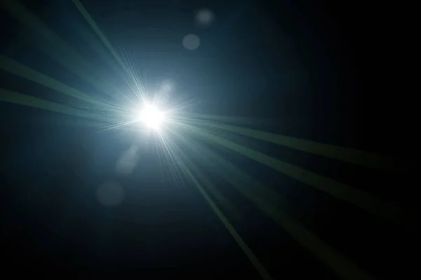 Эффект Блика Объектива Абстрактный Фон Светящиеся Лучи Черно Белом Свете — стоковое фото
