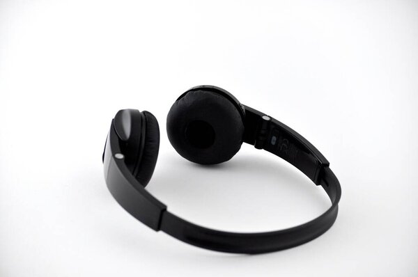 Headphones for audio, headphone on the white background, isolated