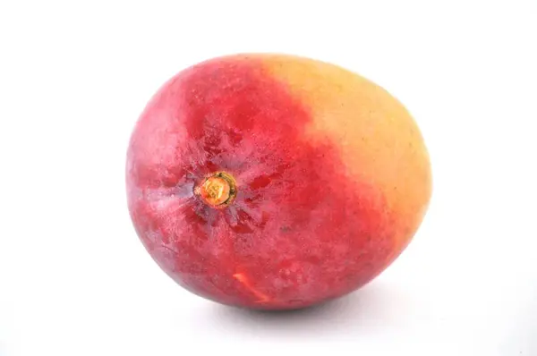 Zralé Červené Granátové Jablko Izolované Bílém Pozadí — Stock fotografie