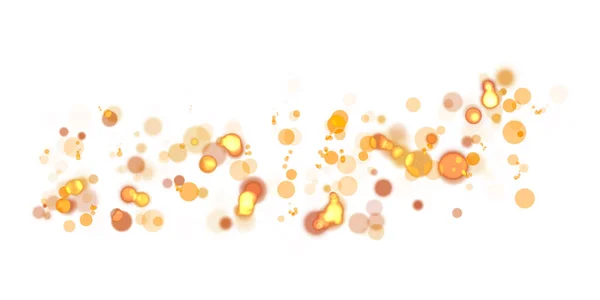 Goud Confetti Vallen Uit Gouden Gele Witte Achtergrond — Stockfoto