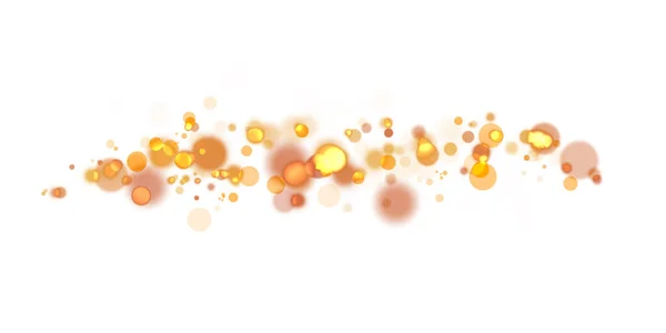 Zlato Bubliny Kapky Rosy Bílém Pozadí Ilustrace Kreativní Design — Stock fotografie