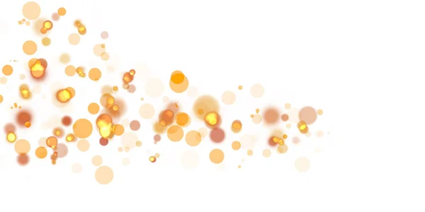 Yellow Gold Confetti White Background Copy Space Text Vector Illustration — Stock Photo, Image